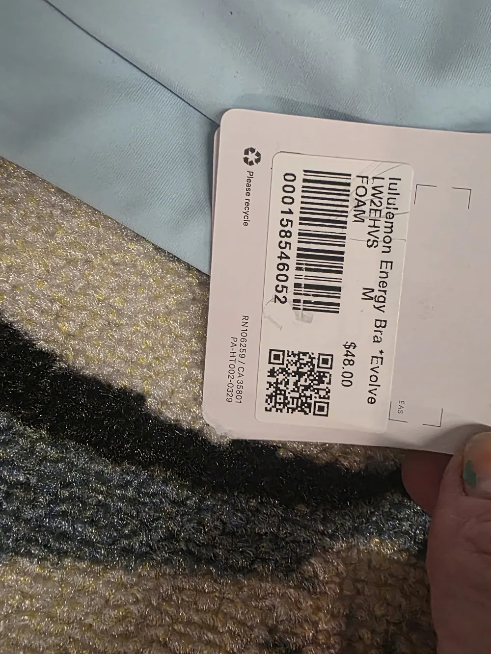 lululemon athletica Light Blue Strappy Sports Bra